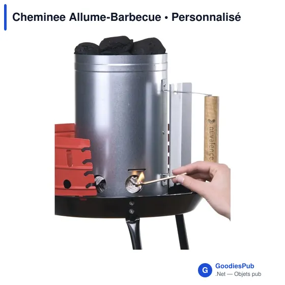 Cheminee Allume-Barbecue personnalisable avec logo - Argenté - Image 1
