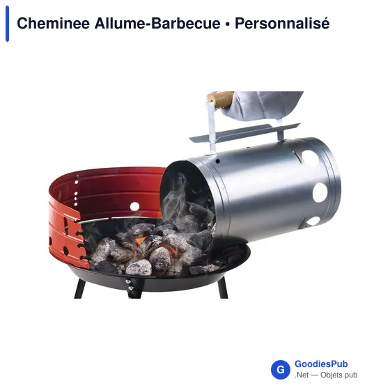 Cheminee Allume-Barbecue personnalisable avec logo - Argenté - Image 2
