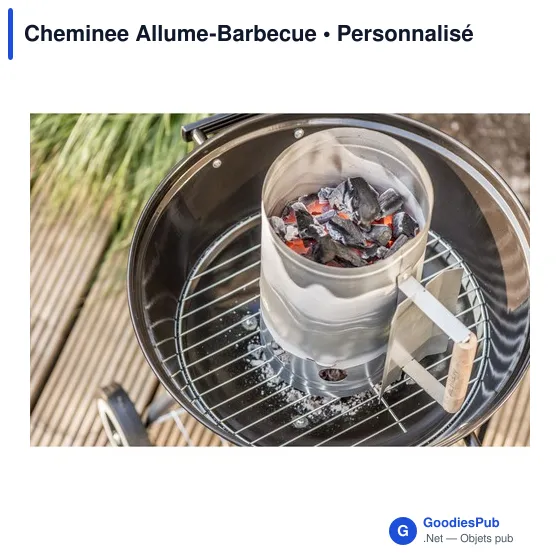 Cheminee Allume-Barbecue personnalisable avec logo - Argenté - Image 3
