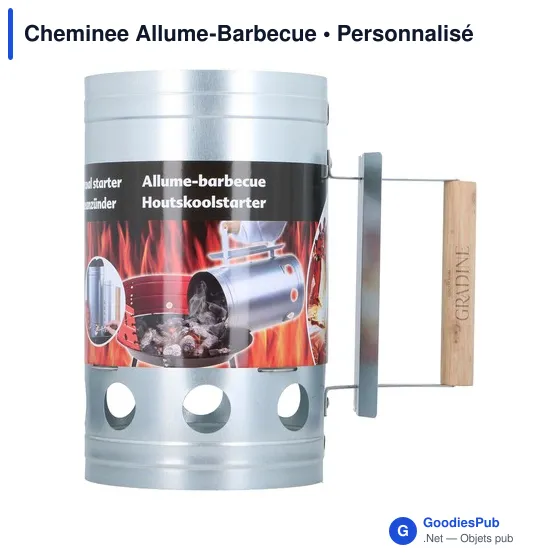 Cheminee Allume-Barbecue personnalisable avec logo - Argenté - Image 5