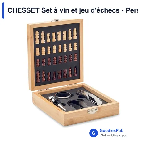 CHESSET Set à vin et jeu d'échecs