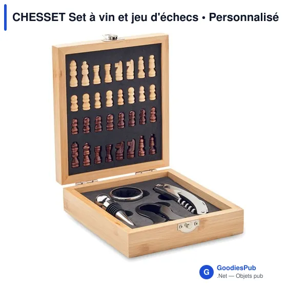 CHESSET Set à vin et jeu d'échecs - Image 1