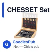 CHESSET Set à vin et jeu d'échecs - Miniature 2