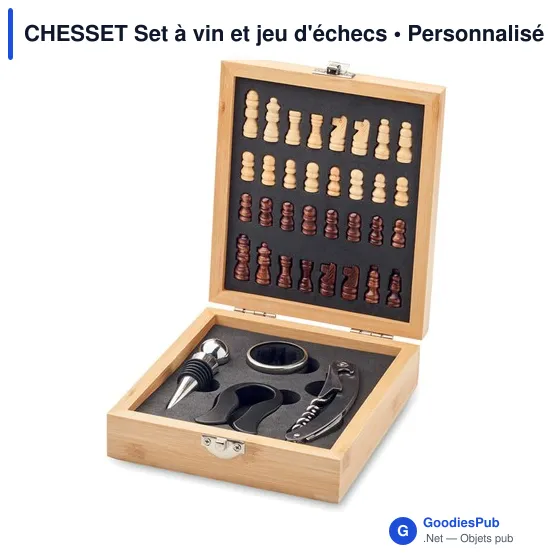CHESSET Set à vin et jeu d'échecs - Image 2