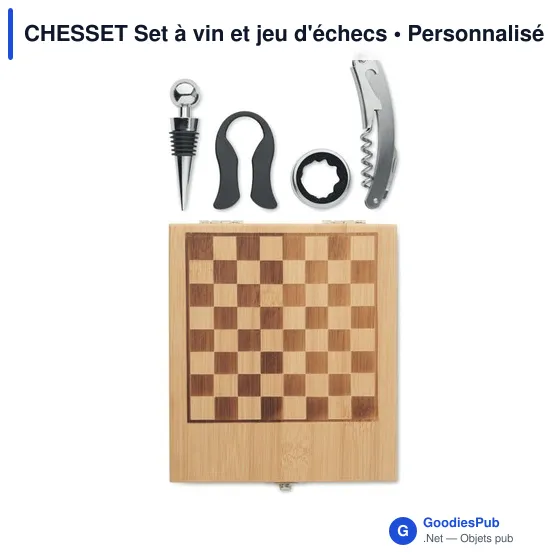 CHESSET Set à vin et jeu d'échecs - Image 3