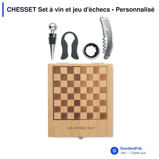 CHESSET Set à vin et jeu d'échecs - Image 4