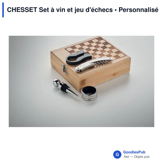 CHESSET Set à vin et jeu d'échecs - Image 5