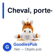 Porte-clés personnalisable Cheval avec logo - Nero - Miniature 2