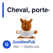 Porte-clés personnalisable Cheval avec logo - Nero - Miniature 3