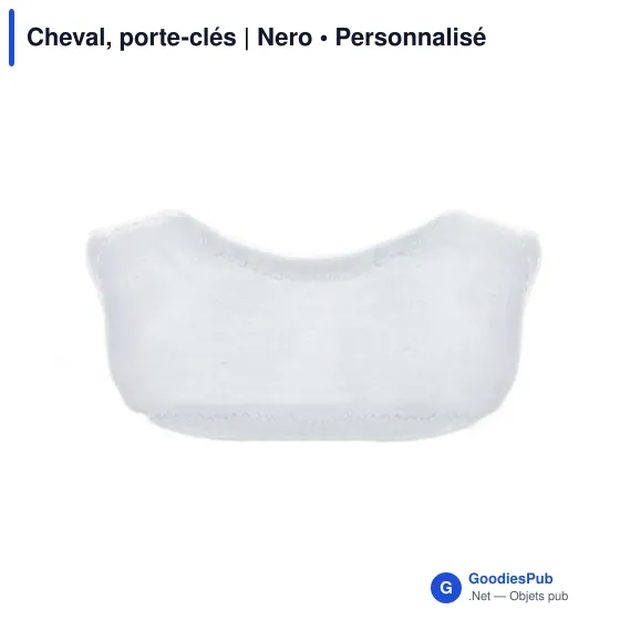 Porte-clés personnalisable Cheval avec logo - Nero - Image 4