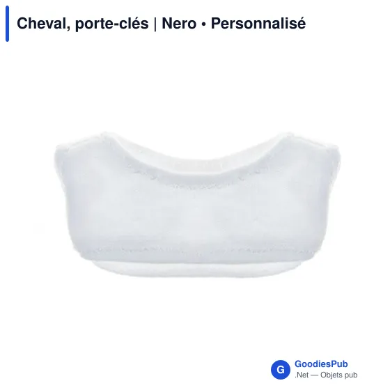 Porte-clés personnalisable Cheval avec logo - Nero - Image 5