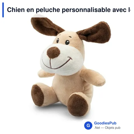 Chien en peluche personnalisable avec logo - Alaida