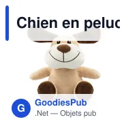 Chien en peluche personnalisable avec logo - Alaida - Miniature 2