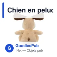 Chien en peluche personnalisable avec logo - Alaida - Miniature 3