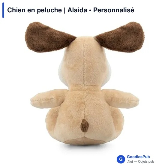 Chien en peluche personnalisable avec logo - Alaida - Image 3