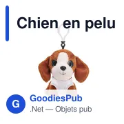 Chien en peluche personnalisable avec logo - Polly - Miniature 1