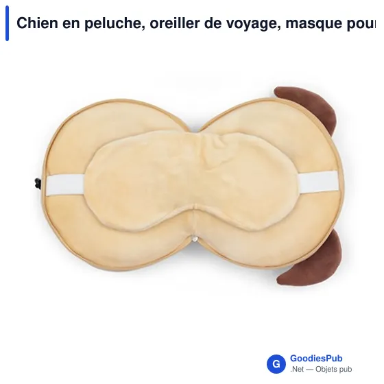Oreiller de voyage personnalisable en peluche avec logo - Chien Atta - Image 7