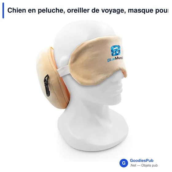 Oreiller de voyage personnalisable en peluche avec logo - Chien Atta - Image 9
