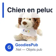 Chien en peluche personnalisable avec logo - Sneeffy - Miniature 1