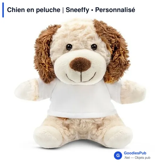 Chien en peluche personnalisable avec logo - Sneeffy - Image 6
