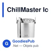 Seau à glace personnalisable ChillMaster avec logo - Miniature 2