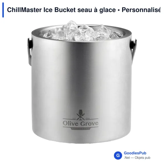 Seau à glace personnalisable ChillMaster avec logo - Image 3