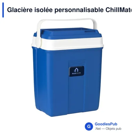 Glacière isolée personnalisable ChillMate Coolbox avec logo