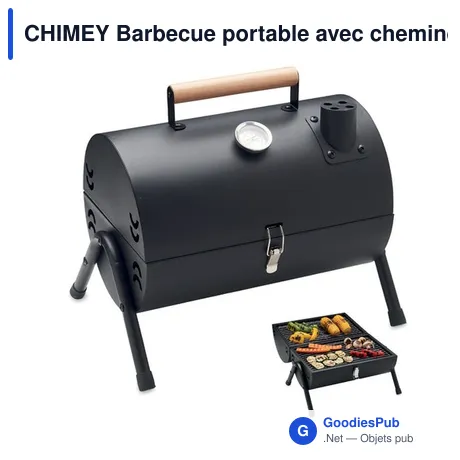 CHIMEY Barbecue portable avec cheminée