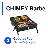CHIMEY Barbecue portable avec cheminée - Miniature 2