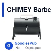 CHIMEY Barbecue portable avec cheminée - Miniature 3
