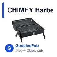 CHIMEY Barbecue portable avec cheminée - Miniature 4