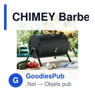 CHIMEY Barbecue portable avec cheminée - Miniature 5