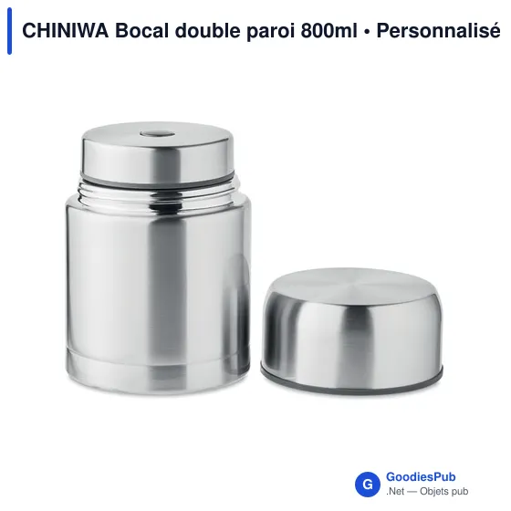 Bocal double paroi 800ml personnalisable avec logo - Image 2