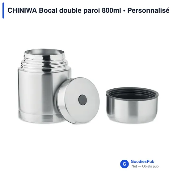 Bocal double paroi 800ml personnalisable avec logo - Image 3