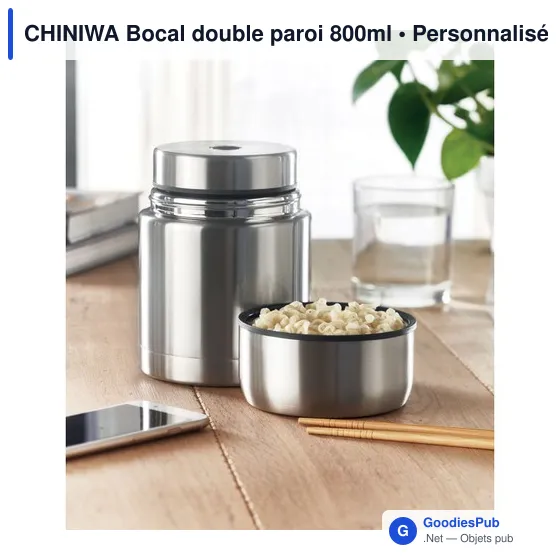 Bocal double paroi 800ml personnalisable avec logo - Image 5