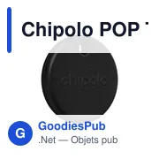 Traceur GPS personnalisable Chipolo POP avec logo - Miniature 2