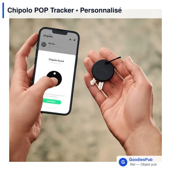 Traceur GPS personnalisable Chipolo POP avec logo - Image 5