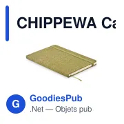 Carnet A5 personnalisable CHIPPEWA avec logo - Miniature 1