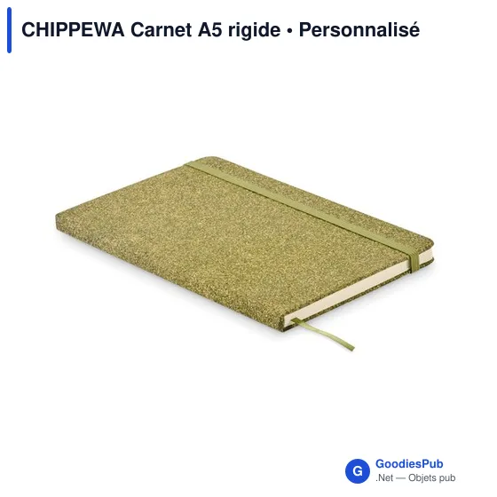 Carnet A5 personnalisable CHIPPEWA avec logo - Image 1