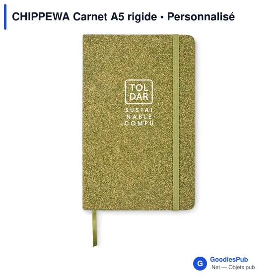 Carnet A5 personnalisable CHIPPEWA avec logo - Image 2