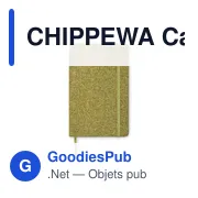 Carnet A5 personnalisable CHIPPEWA avec logo - Miniature 4