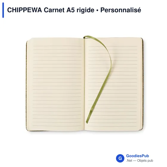 Carnet A5 personnalisable CHIPPEWA avec logo - Image 6