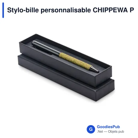 Stylo-bille personnalisable CHIPPEWA PEN avec étui pour logo