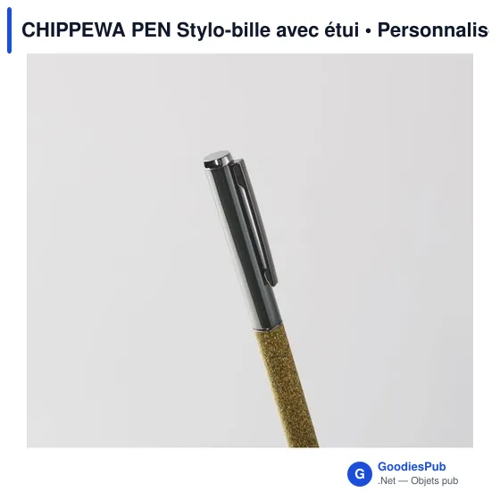 Stylo-bille personnalisable CHIPPEWA PEN avec étui pour logo - Image 4