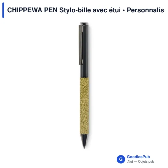 Stylo-bille personnalisable CHIPPEWA PEN avec étui pour logo - Image 5