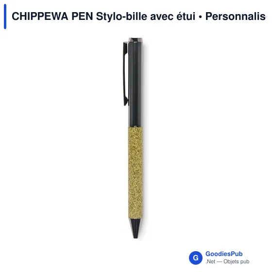 Stylo-bille personnalisable CHIPPEWA PEN avec étui pour logo - Image 7