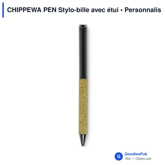 Stylo-bille personnalisable CHIPPEWA PEN avec étui pour logo - Image 8