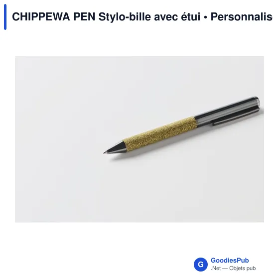 Stylo-bille personnalisable CHIPPEWA PEN avec étui pour logo - Image 9