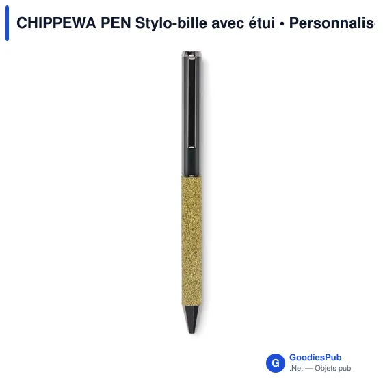 Stylo-bille personnalisable CHIPPEWA PEN avec étui pour logo - Image 10