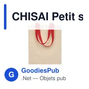 CHISAI Petit sac en coton 140 gr/m² - Miniature 1